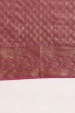 Magenta-Red Banarasi Silk Saree - Luxurious Katan Silk Saree with Golden Zari Work and Matching Blouse Piece - Image 8