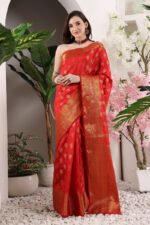 Red Banarasi Silk Saree