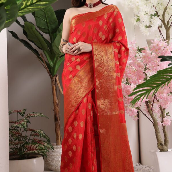 Red Banarasi Silk Saree