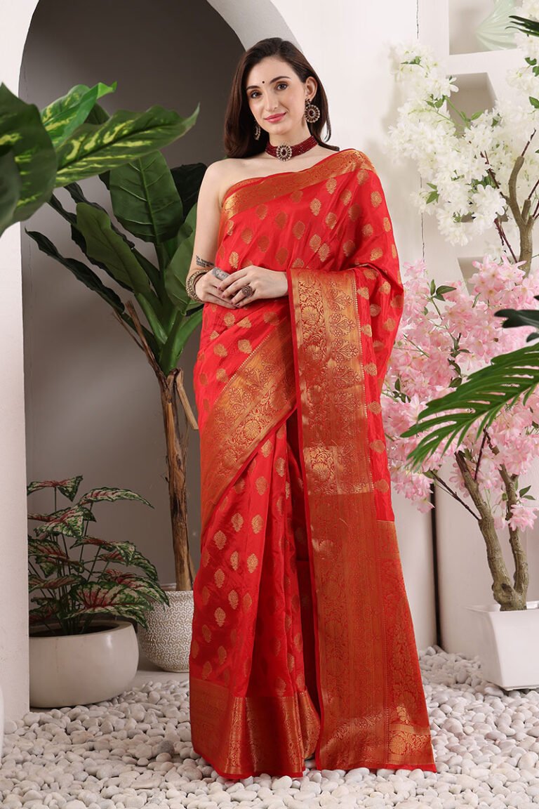 Red Banarasi Silk Saree