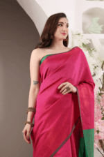 Pink Banarasi Silk Saree