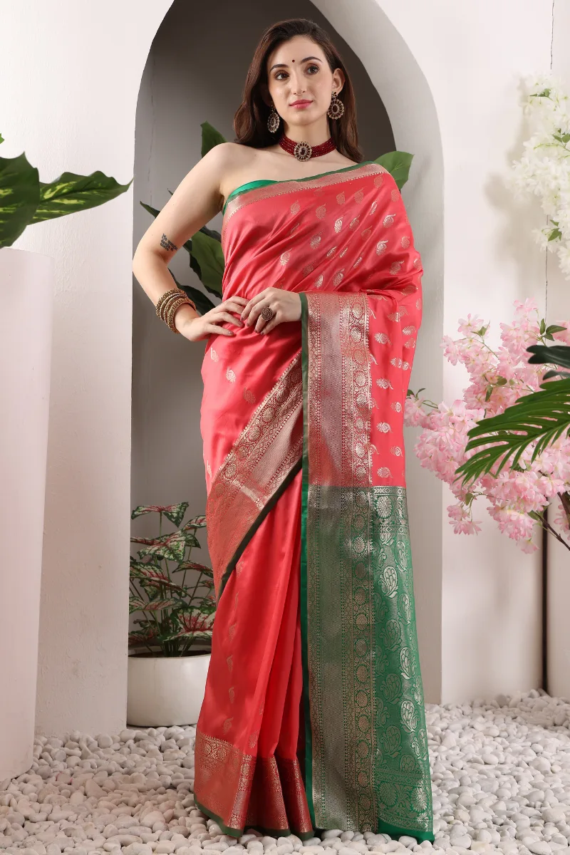 Red Banarasi Silk Saree