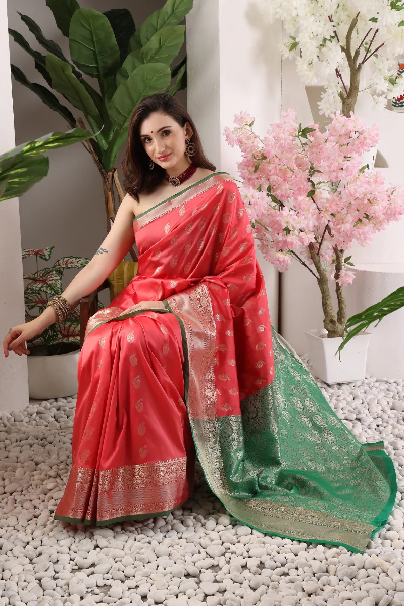 Red Banarasi Silk Saree