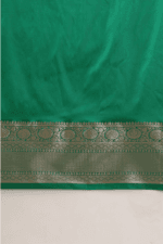Light Red Banarasi Silk Saree - Luxurious Katan Silk Saree with Golden Zari Work and Matching Blouse Piece - Image 8