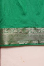 Pink Banarasi Silk Saree - Luxurious Katan Silk Saree with Golden Zari Work and Matching Blouse Piece - Image 8