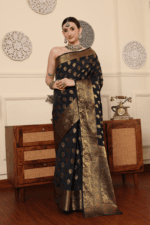 Black Banarasi Silk Saree